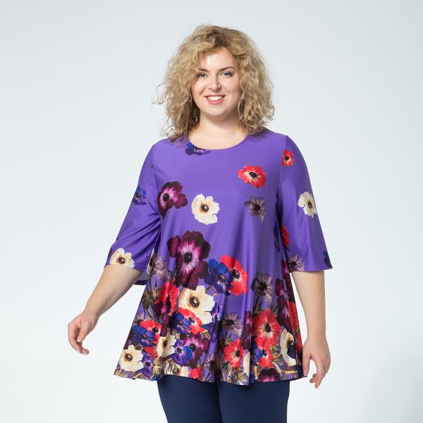 Set, knitwear, blouse, trousers, lilac
