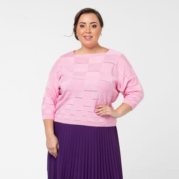 Jumper, short, dark pink