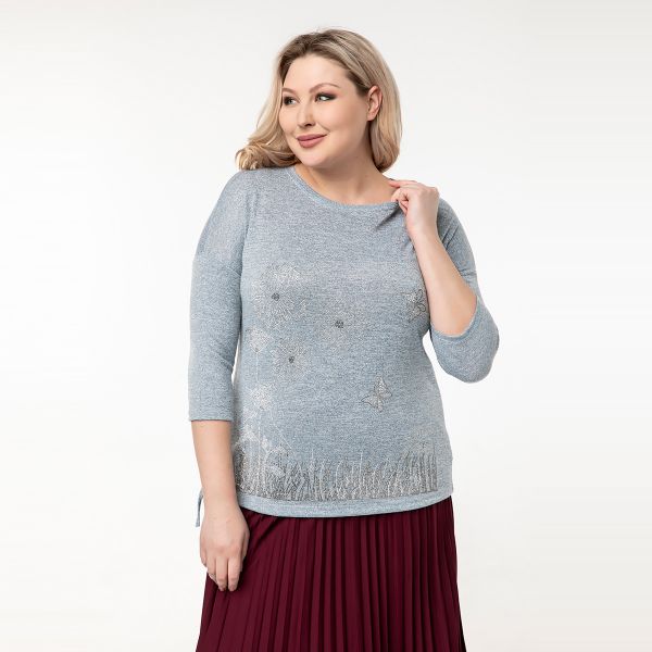 Jumper, cropped, gray
