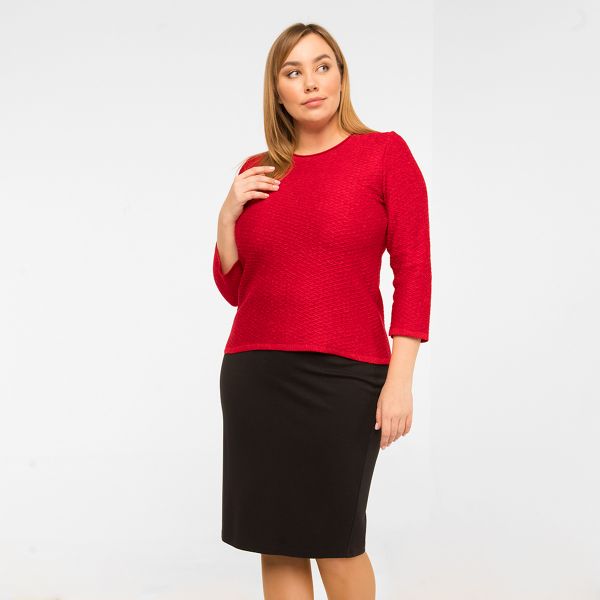 Jumper, cropped, red
