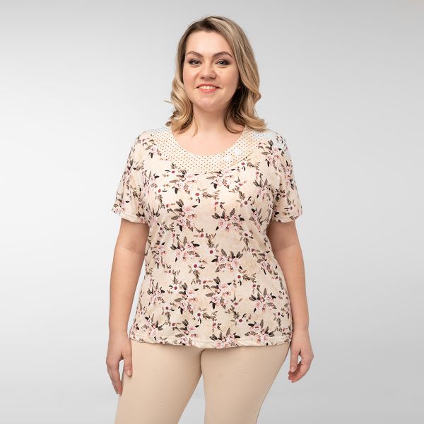 textile tunic, beige