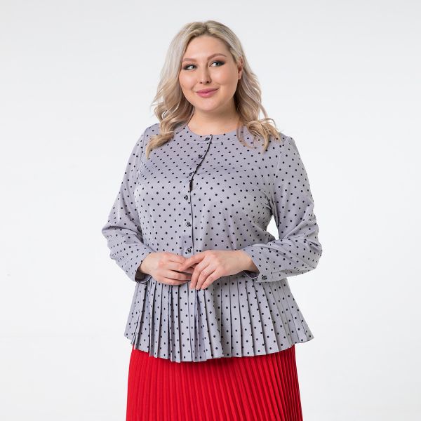 Blouse, textile, gray