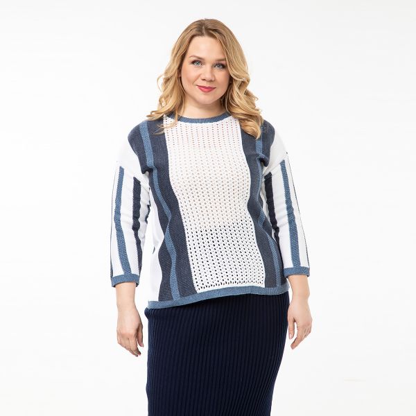 Jumper, cropped, blue