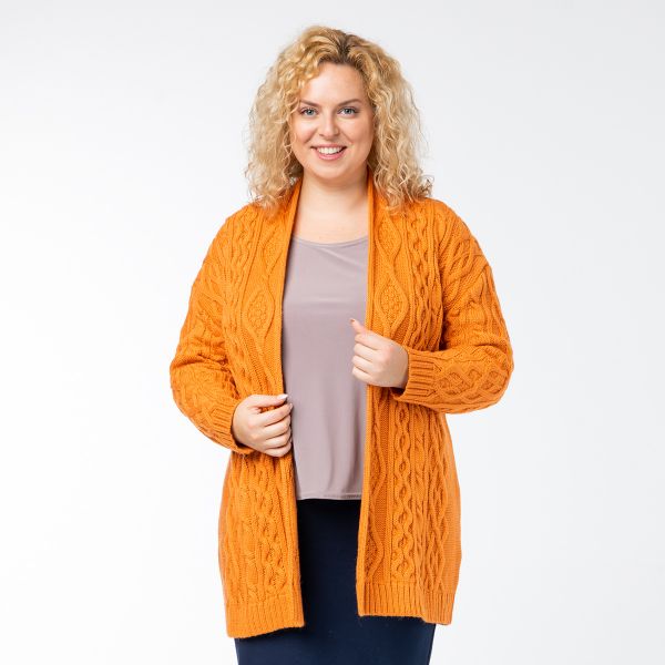 Cardigan, long, peach