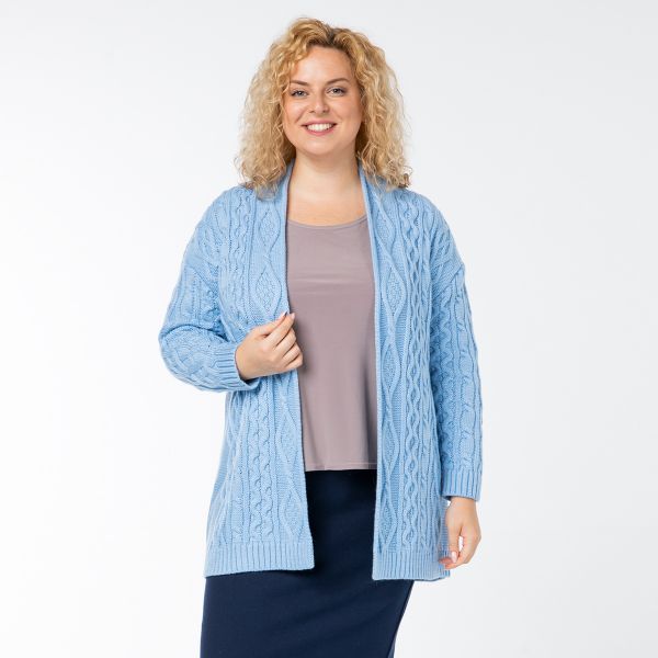 Cardigan, long, blue