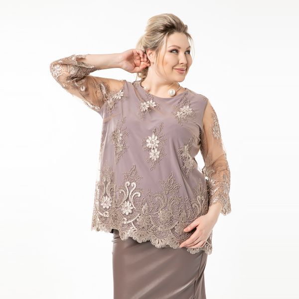 tunic, knitwear, light brown